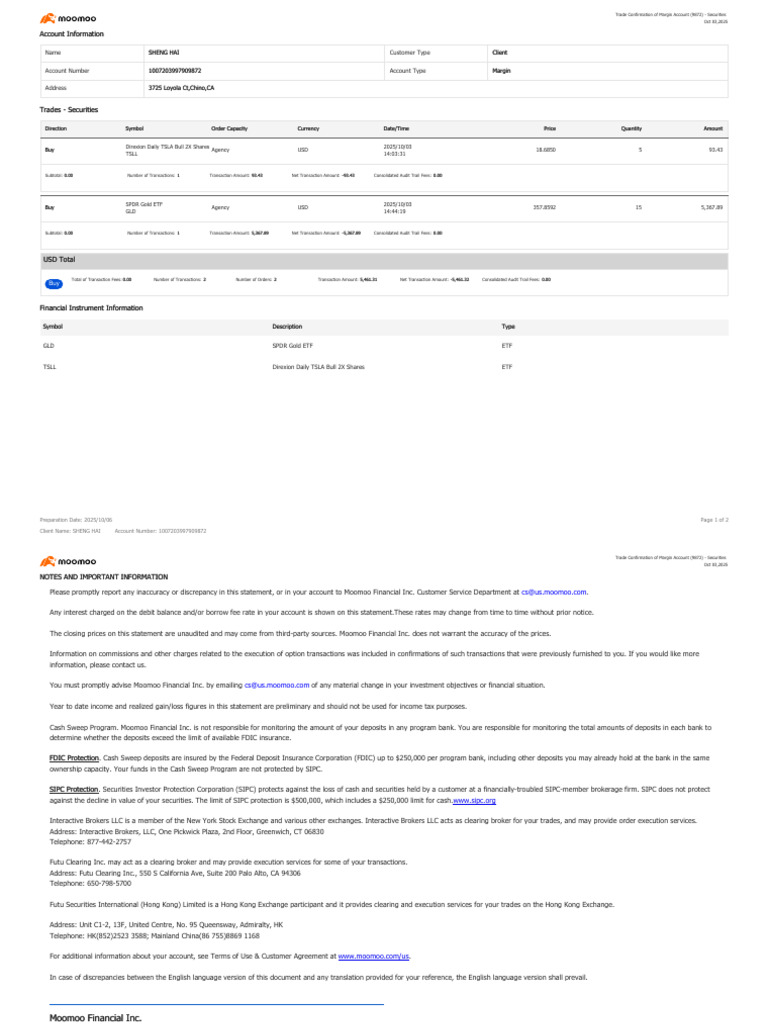 trade_confirmation_20251003_1229383861_487 | PDF | Banks | Market ...