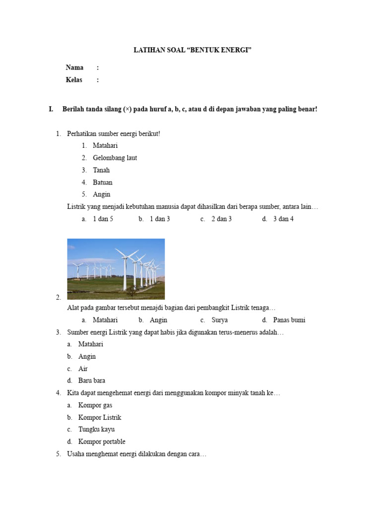 Latihan Soal Energi dan Listrik | PDF