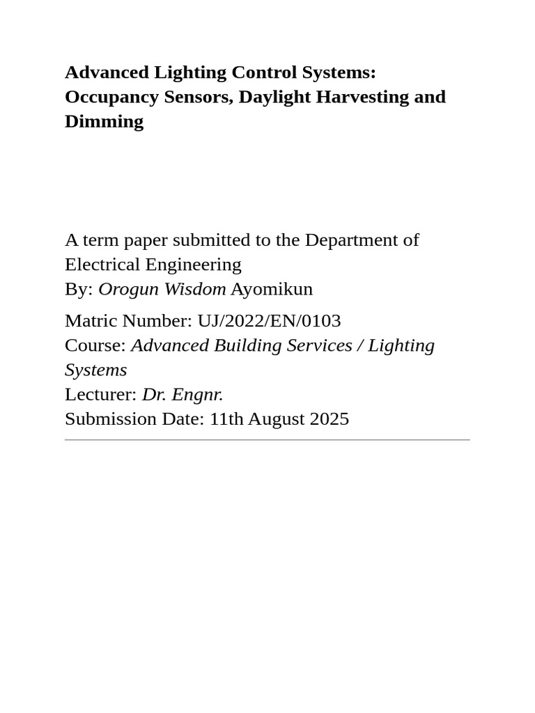 Advanced Lighting Control Strategies | PDF | Lighting | Light