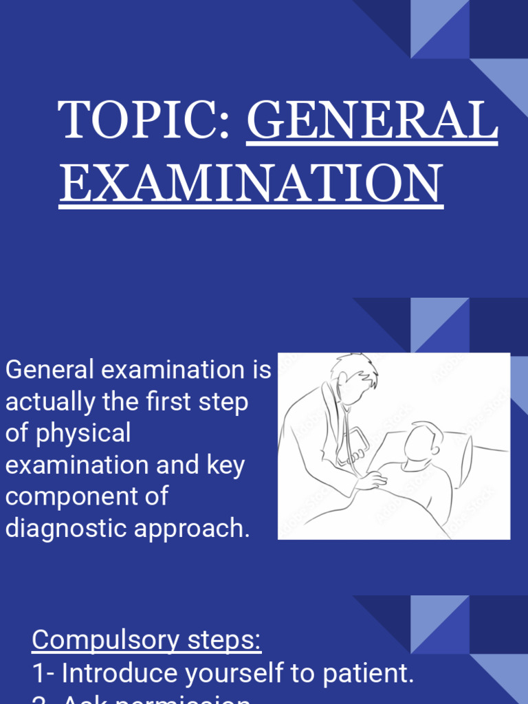 Essential Steps in General Examination | PDF