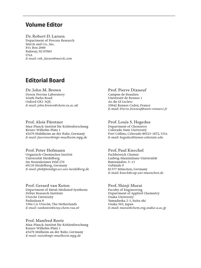 Front Matter | PDF | Enantioselective Synthesis | Organic Chemistry