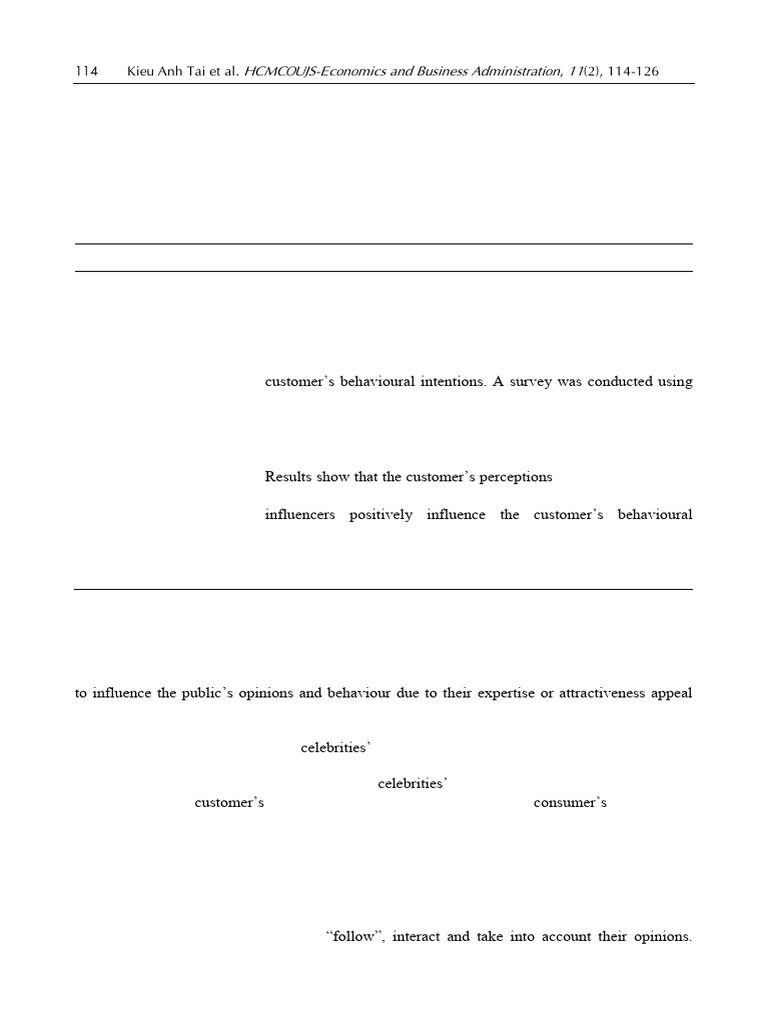 The Impact of Online Micro-Influencers on Behavioural Intentions | PDF ...
