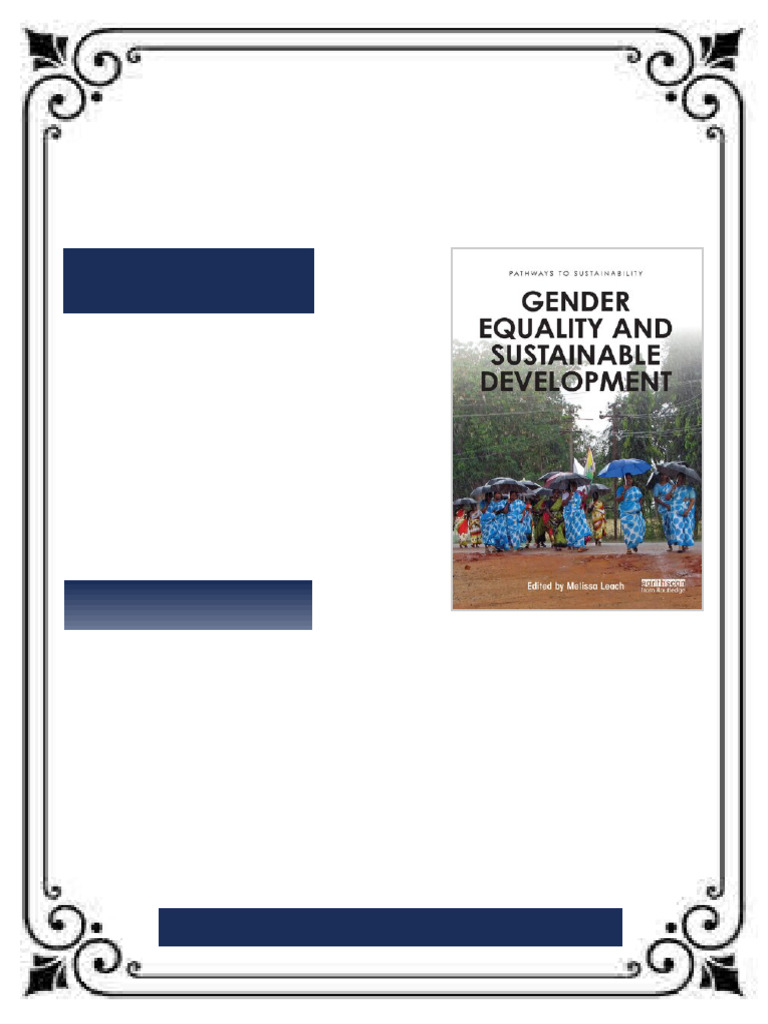 Gender Equality and Sustainable Development 1st Edition Melissa Leach ...