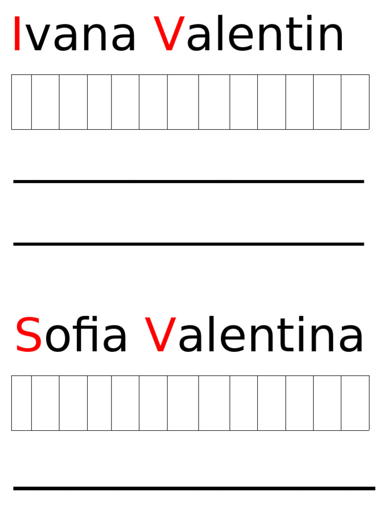 Lista Nombres Dos Letras Rojas | PDF