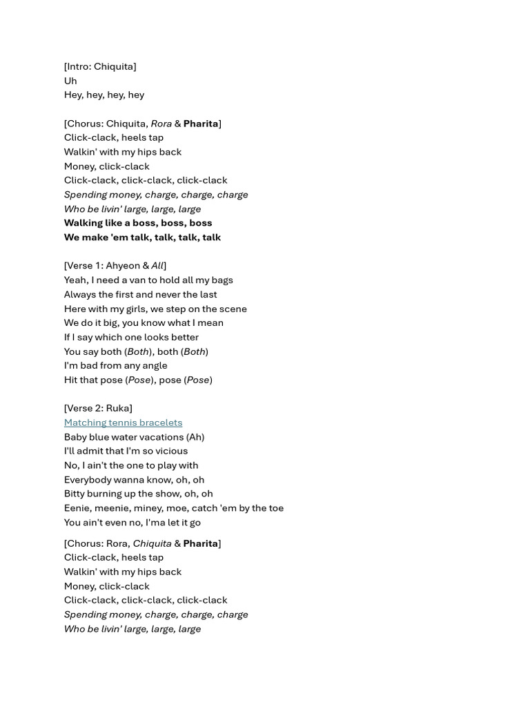 Baemon Click Clack | PDF | Pop Music | Sound Recording