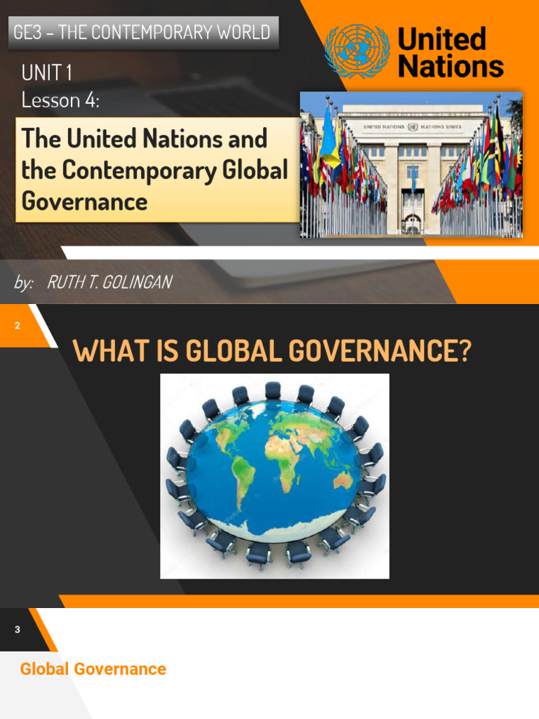 Unit 1 Lesson 4 the UN and Contemporary Global Governance | PDF ...