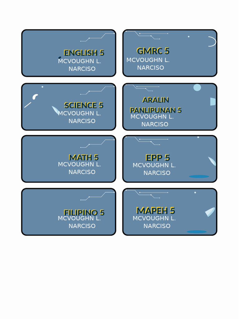 Notebook Label | PDF