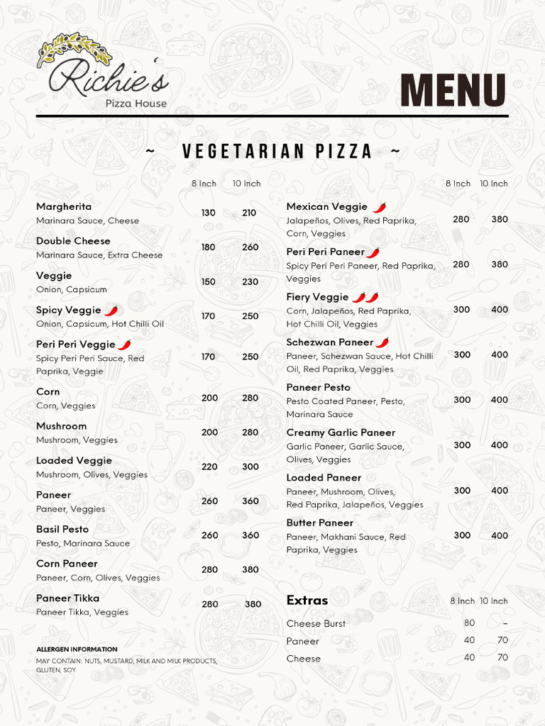 Richie's Menu | PDF