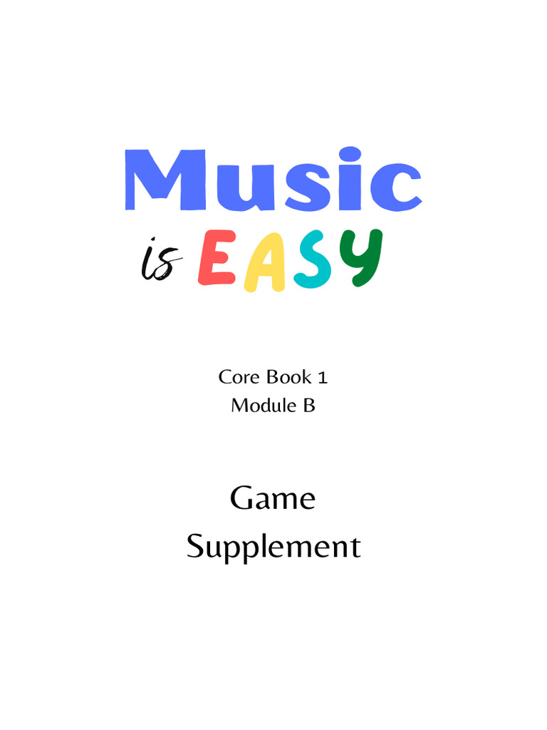 Core Book 1 Supplement B - Games v1.0 | PDF | Rhythm | Elements Of Music