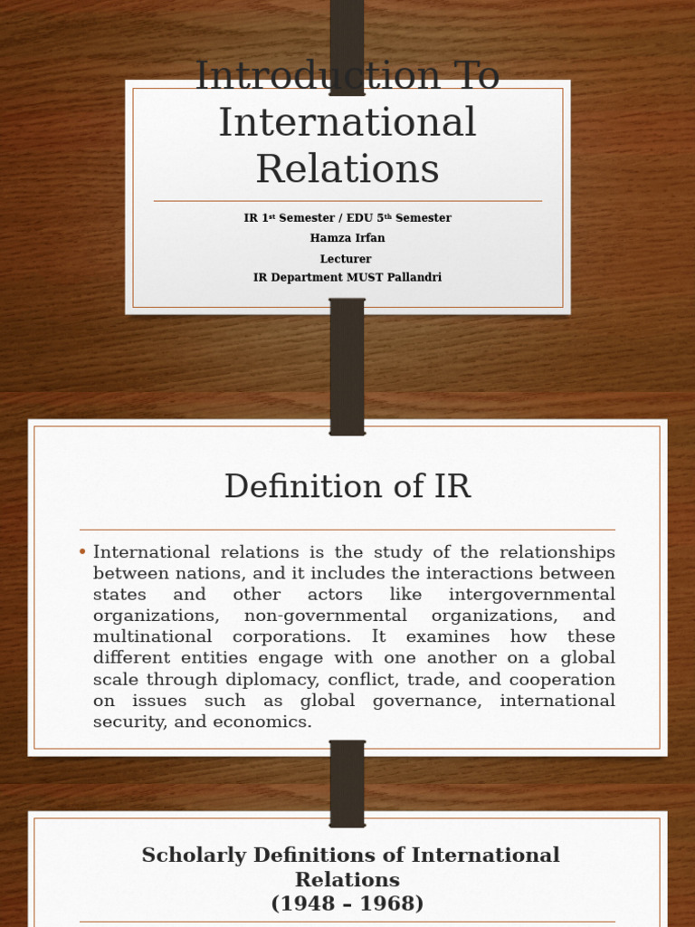 Overview of International Relations Concepts | PDF