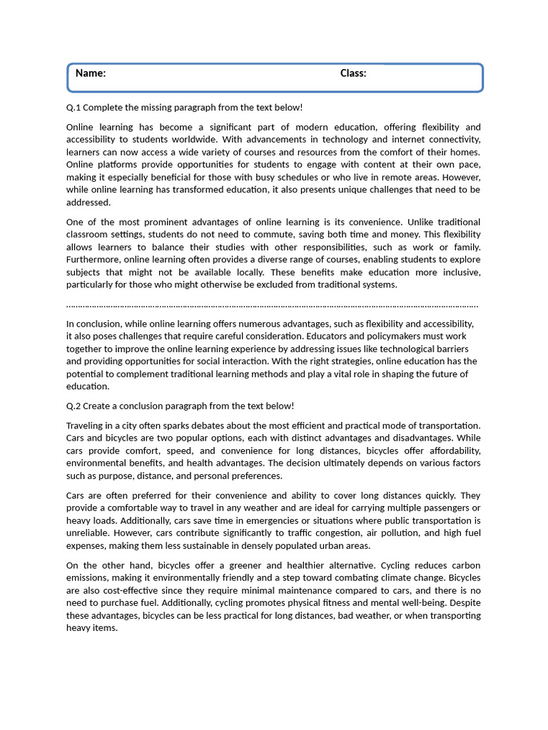 Discussion Text Exercise 29-11-24 | PDF | Educational Technology | Car