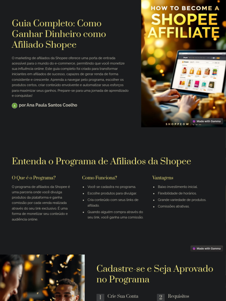 Guia Completo Como Ganhar Dinheiro Como Afiliado Shopee | PDF