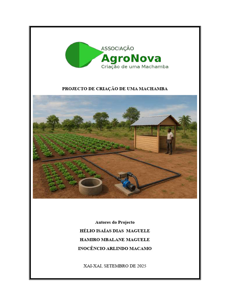 Criação de Machamba em Xai-Xai: Projeto AgroNova | PDF | Agricultura ...