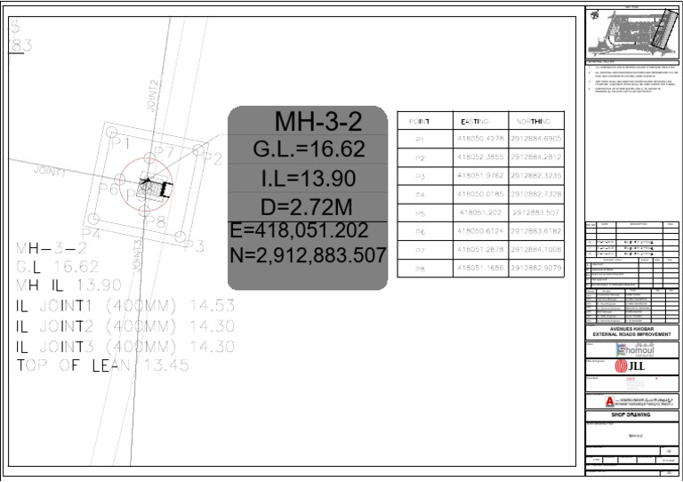 External Roads Improvement Shop Drawing | PDF | Cartography | Geodesy