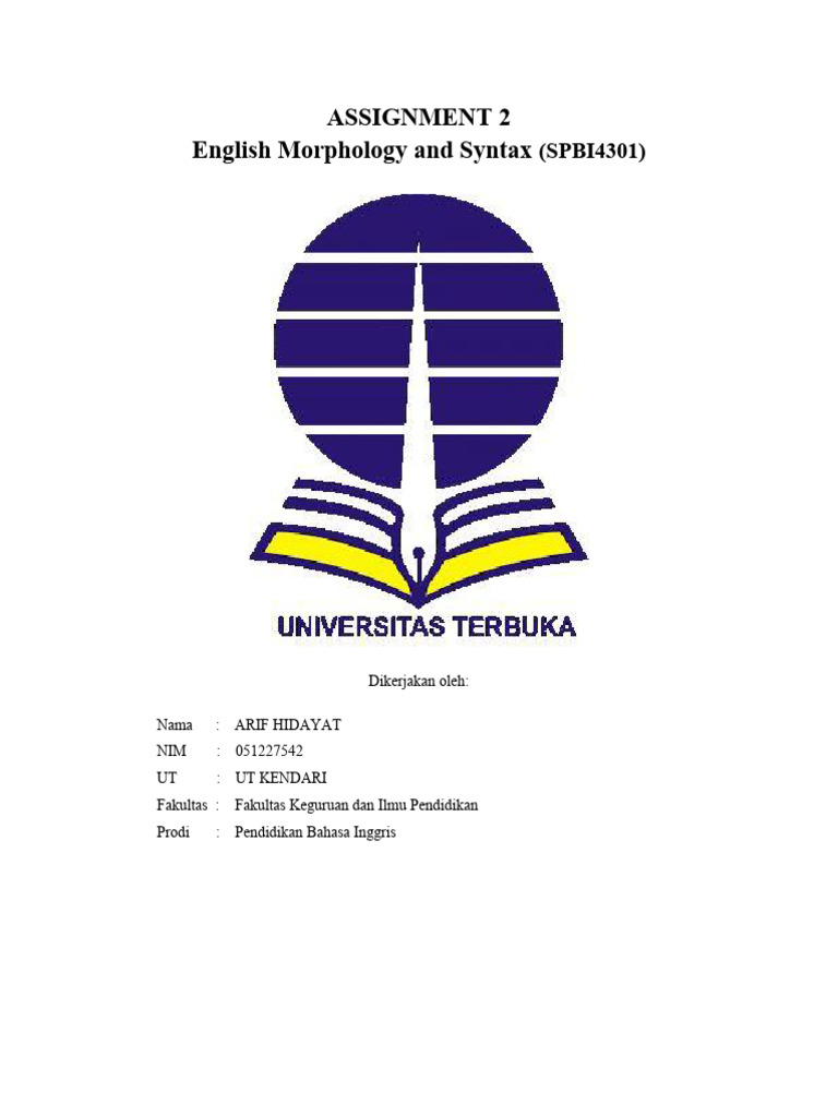 English Syntax and Morphology Explained | PDF | Subject (Grammar) | Verb