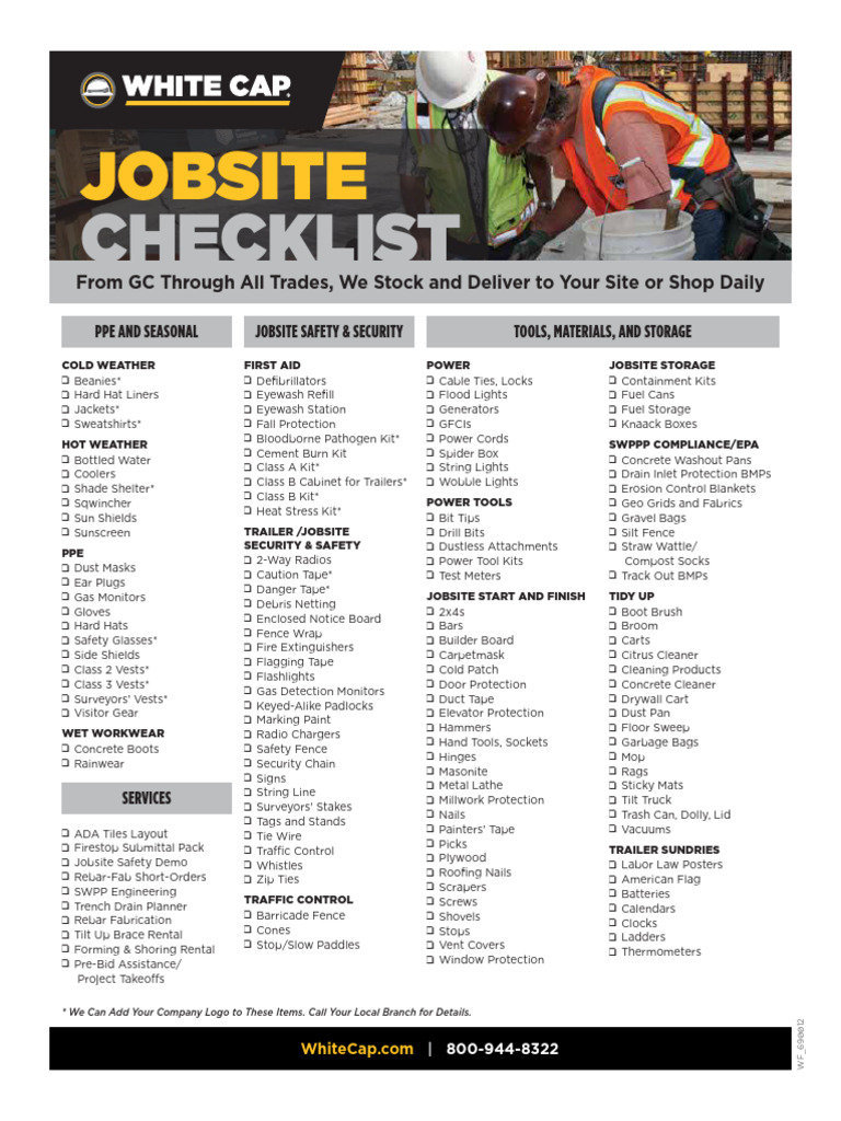 Comprehensive Jobsite Safety Checklist | PDF