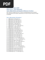 Class 11 Differentiation Questions PDF | PDF | Geometry | Elementary ...