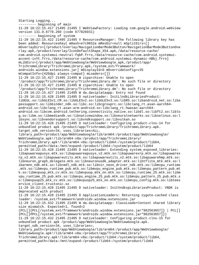 Android App Logging and Errors | PDF | Java (Programming Language ...