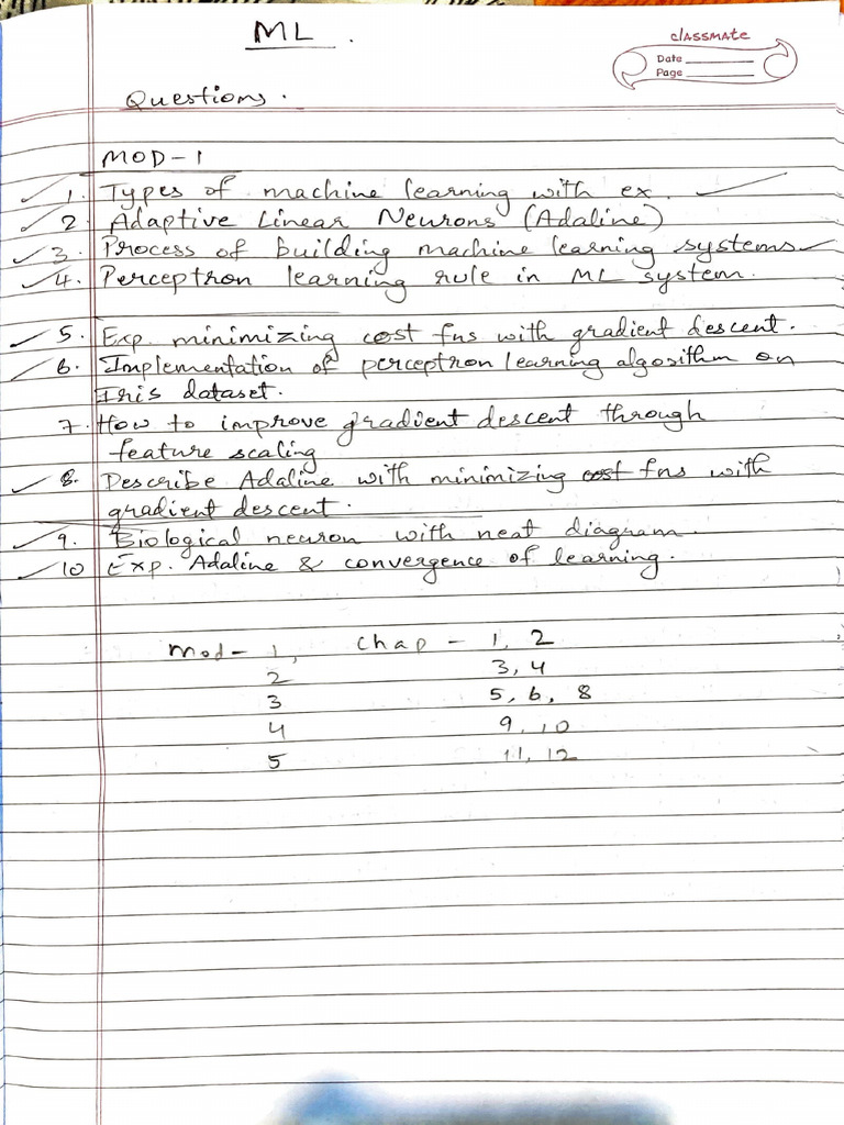 Hemanth ML Master Notes | PDF