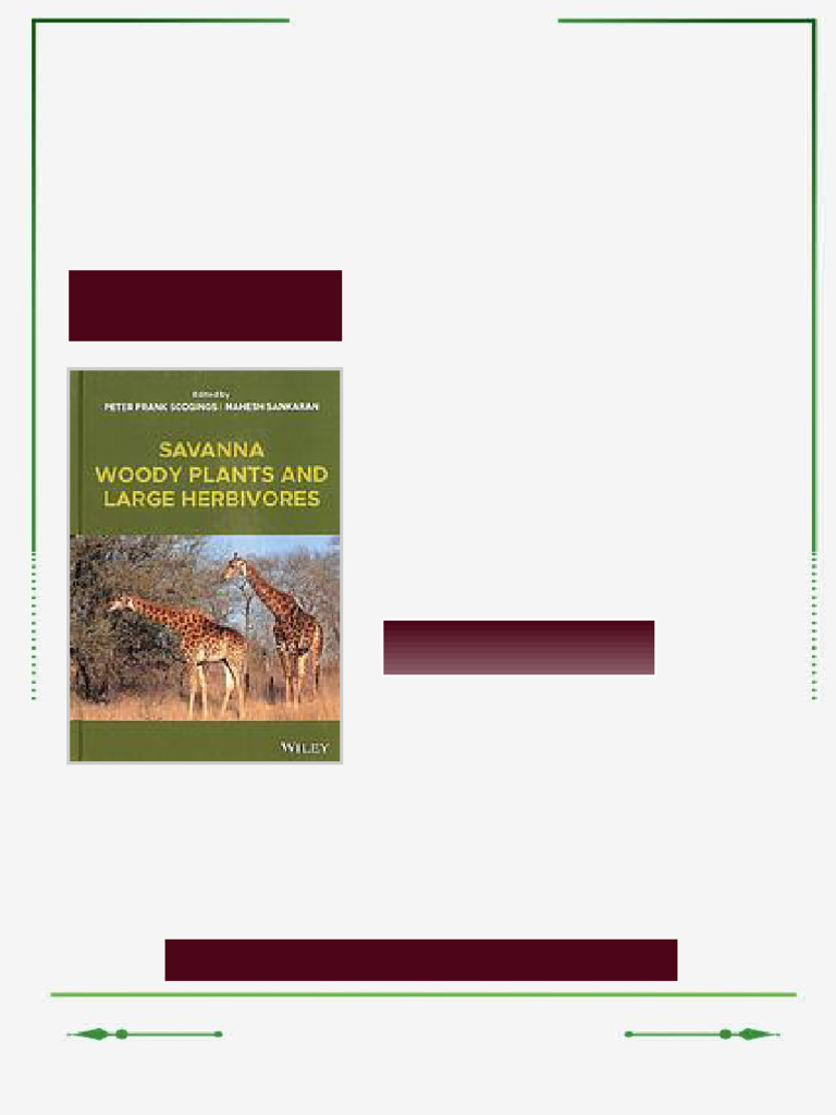 Savanna woody plants and large herbivores First Edition Sankaran eBook ...