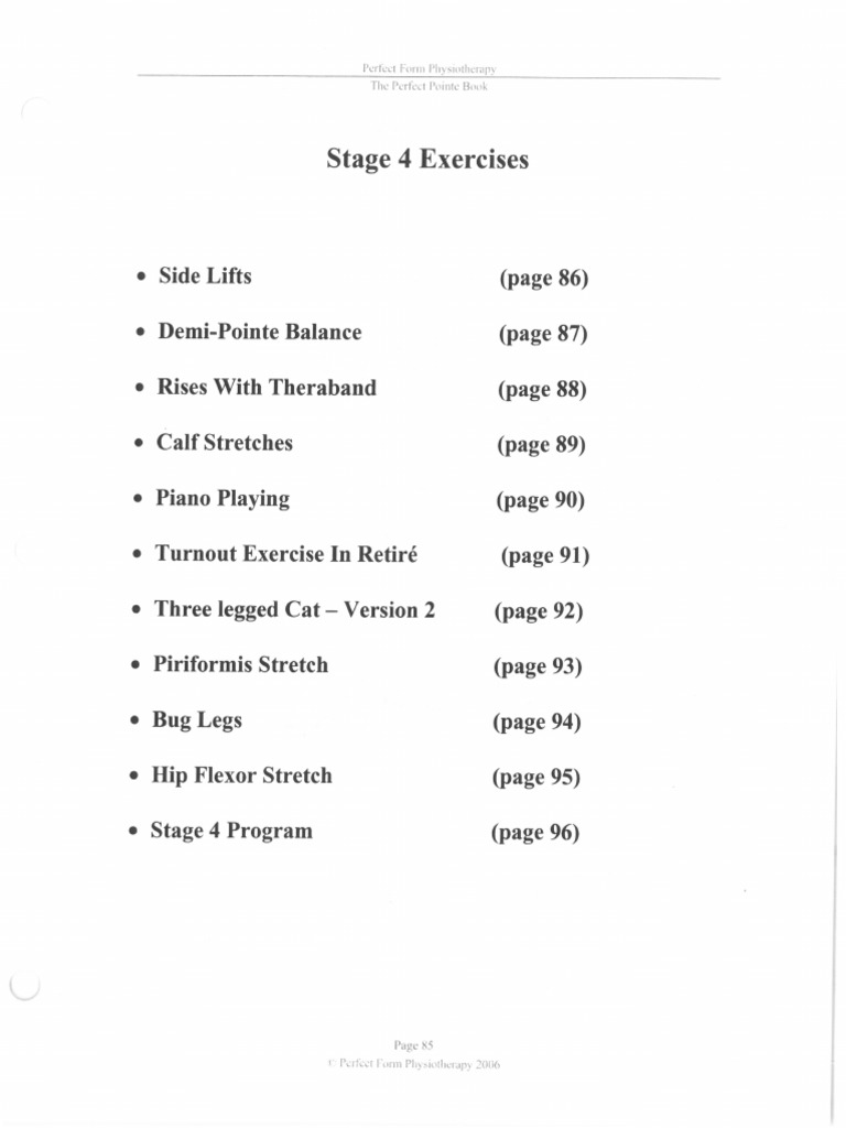 The Perfect Pointe Book Exercises | PDF
