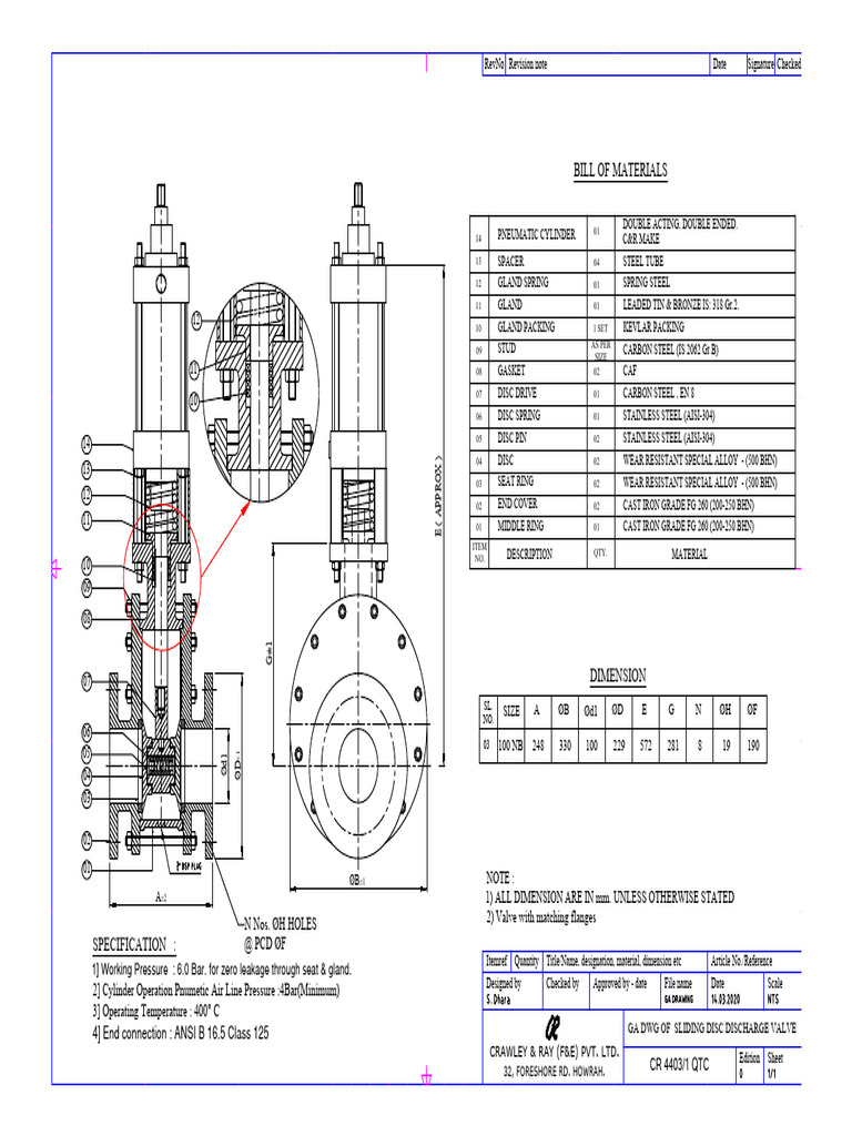 Ga Ash Disch. Valve1-Model 1 | PDF | Steel | Valve