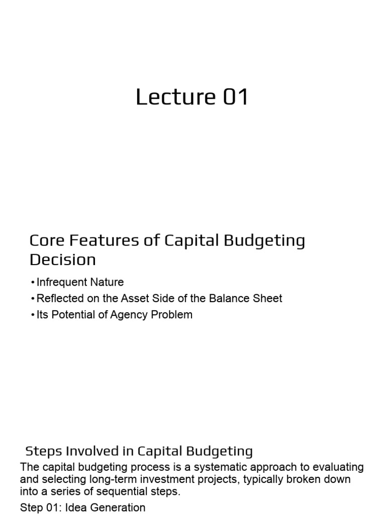 Capital Budgeting: Key Features & Steps | PDF