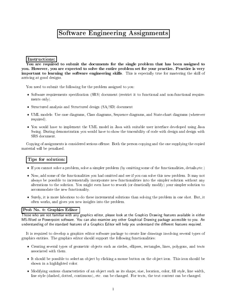SE Assg Format | PDF