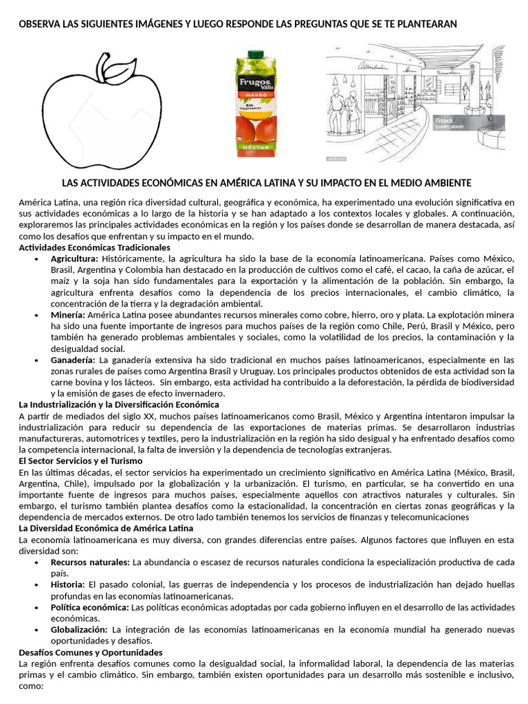 Actividades Económicas y Medio Ambiente en América Latina | PDF ...