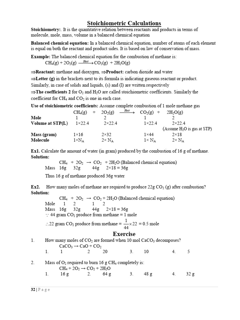 Stoichiometric Calculations | PDF | Stoichiometry | Chemical Elements