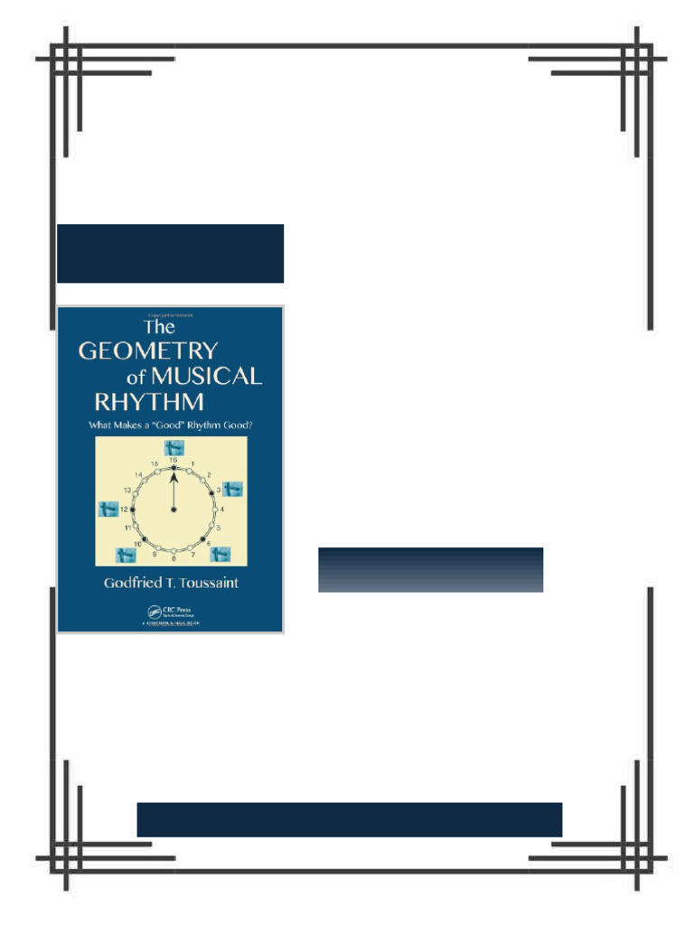 The Geometry of Musical Rhythm What Makes a Good Rhythm Good 1st ...