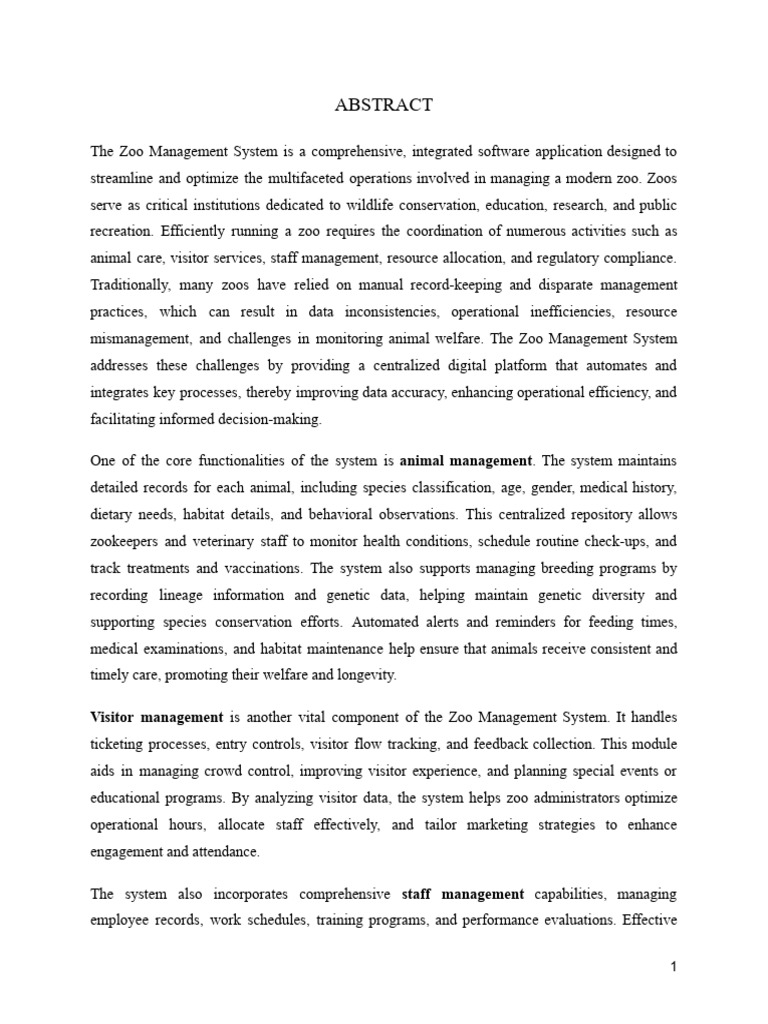 Comprehensive Zoo Management System | PDF | Computer Security | Security