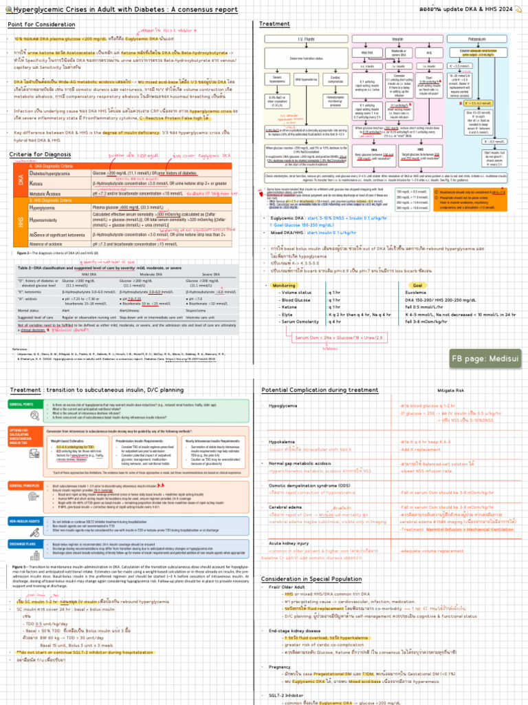 Summary Update DKA HHS 2024 by Medisui ? | PDF