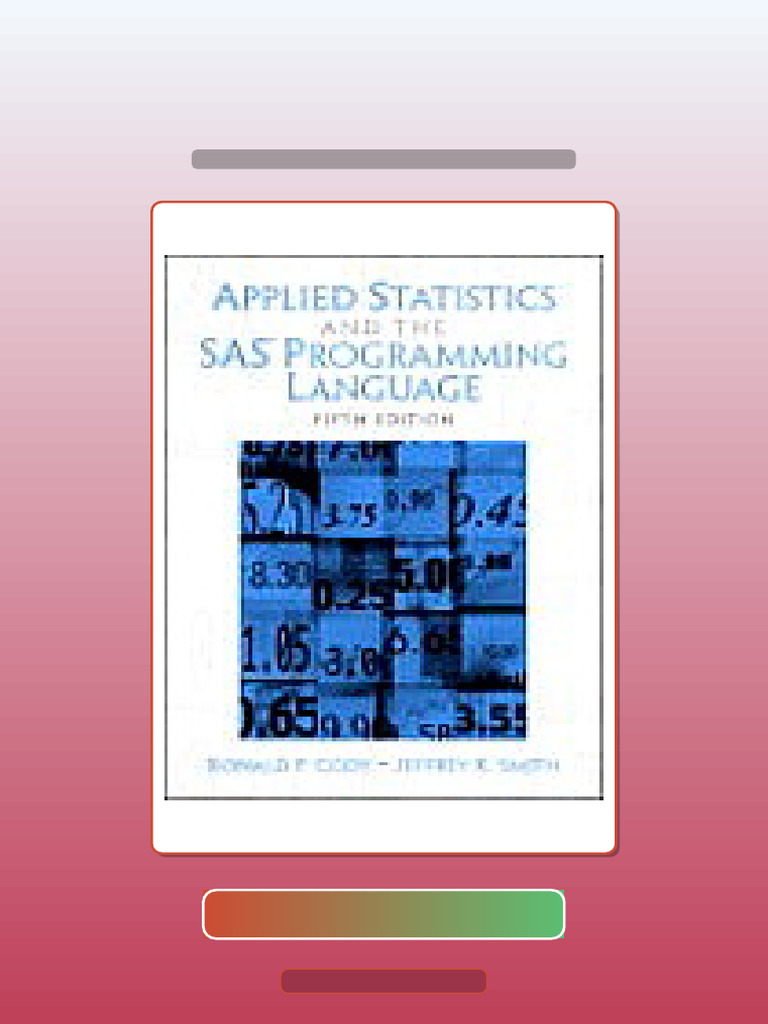 Test Bank For Accompany Applied Statistics and The SAS Programming ...