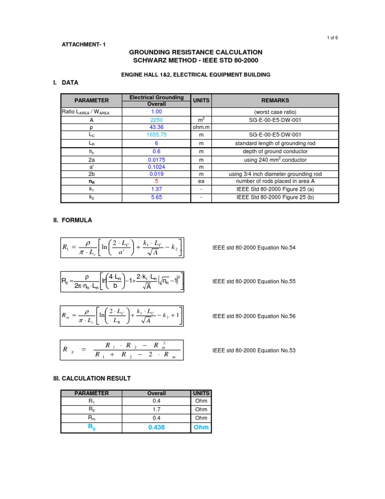 Electrical Grounding Resistance Calculation | PDF | Computers