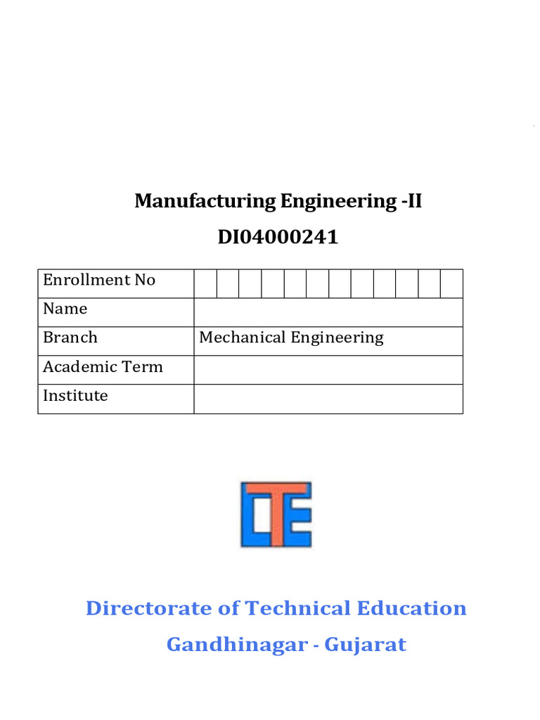 Manufacturing Engineering II Lab Manual | PDF | Machining | Grinding ...