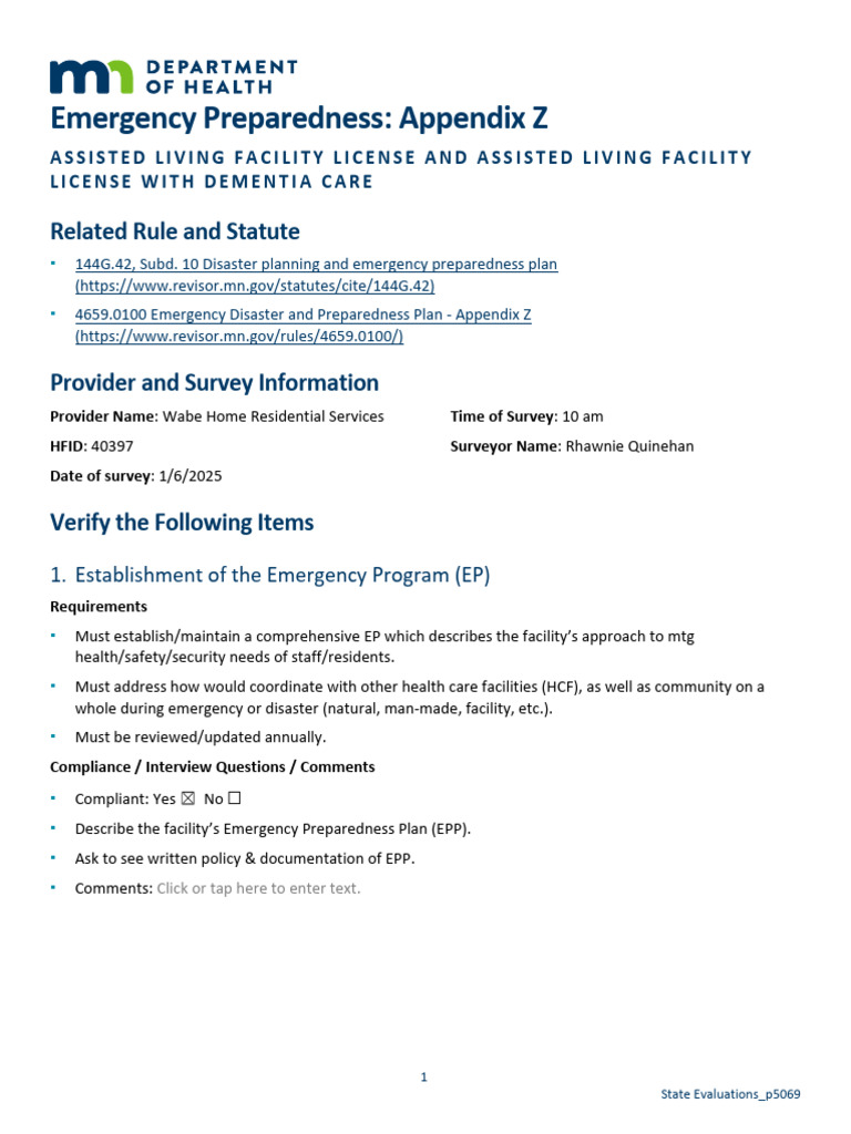 Emergency Preparedness Evaluation Guide | PDF | Emergency Management ...