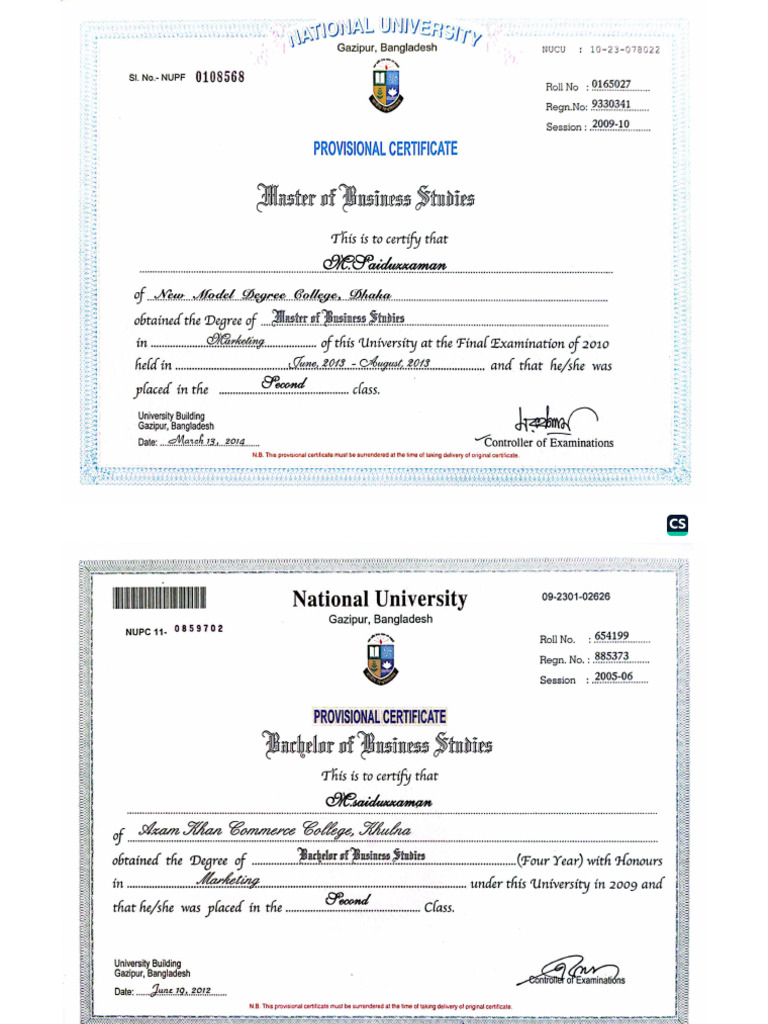 All Academic Certificate | PDF