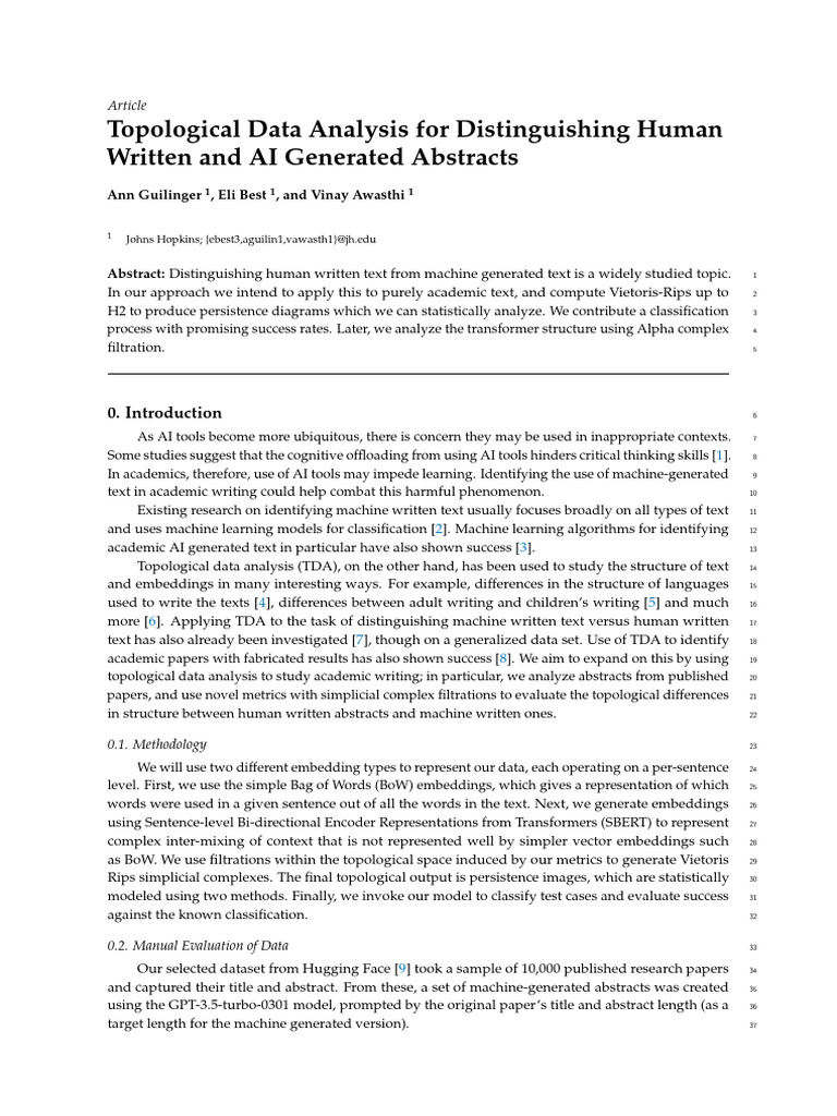 Distinguishing Human vs AI Abstracts | PDF | Support Vector Machine ...