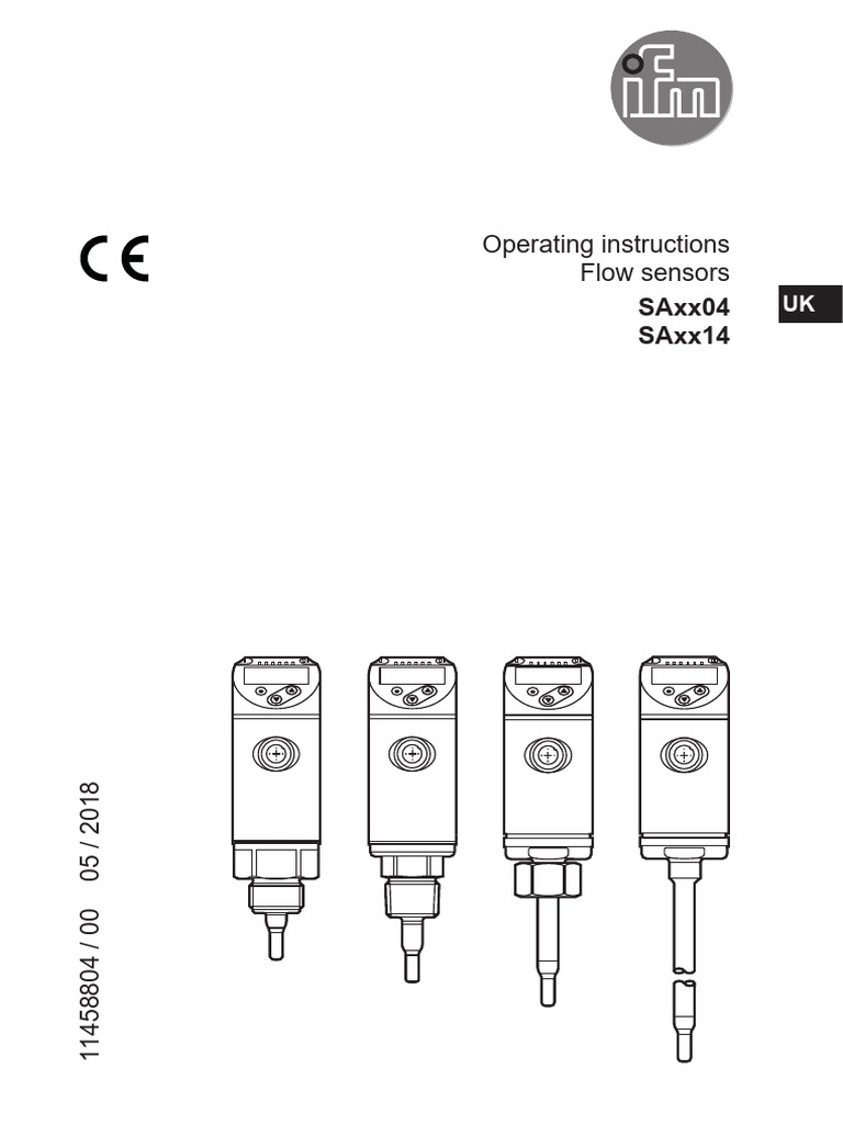 Operating Instructions Flow Sensors: Saxx04 Saxx14 | PDF