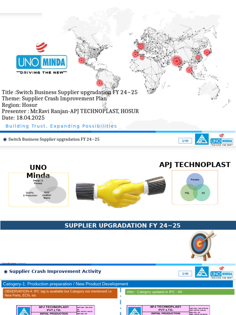 Supplier Upgradation Plan FY 24-25 | PDF