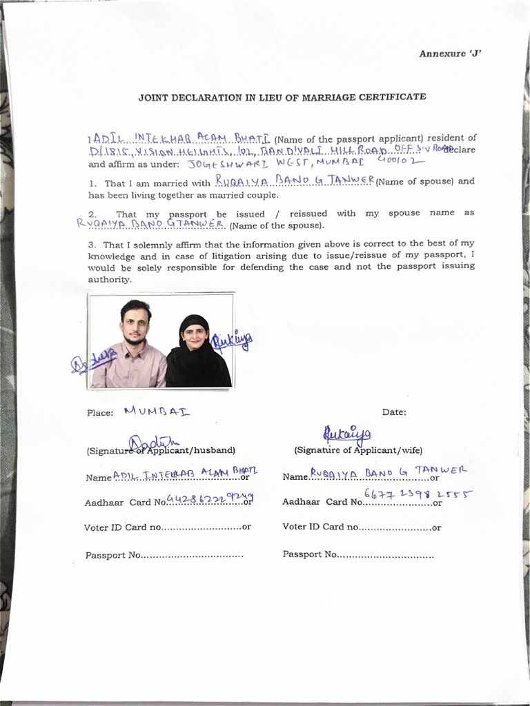 Annexure J Sample | PDF
