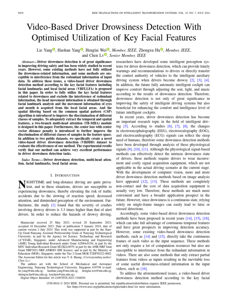 Video Driver Drowsiness Detection Method | PDF | Eigenvalues And ...