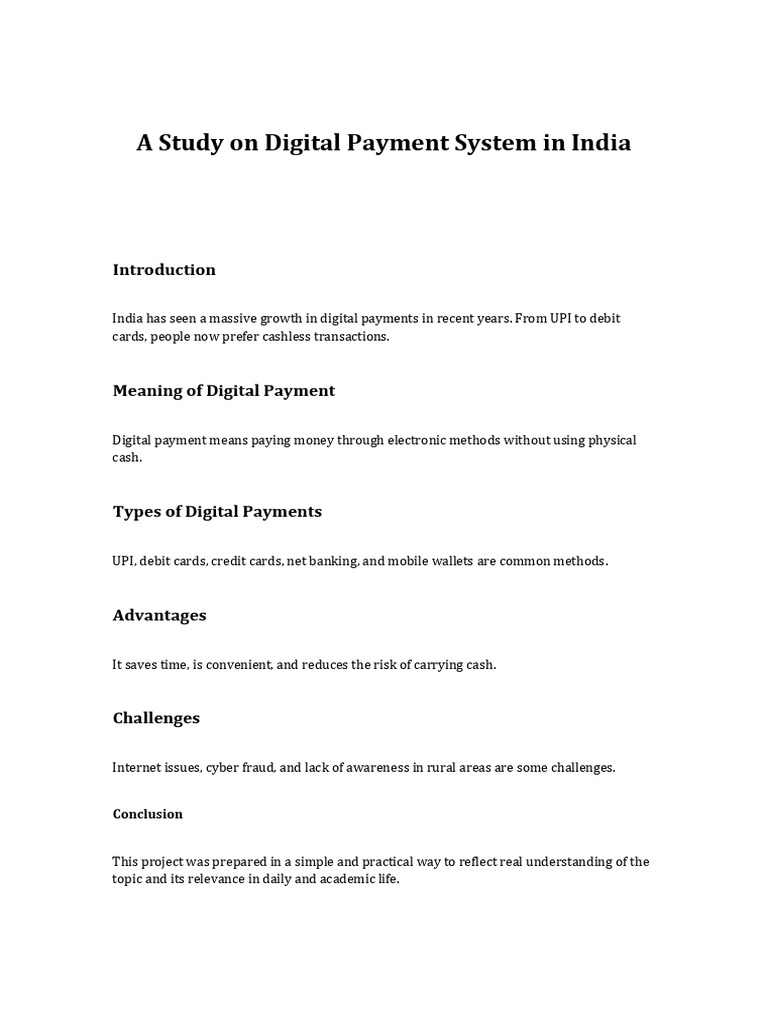 Digital Payment System India | PDF