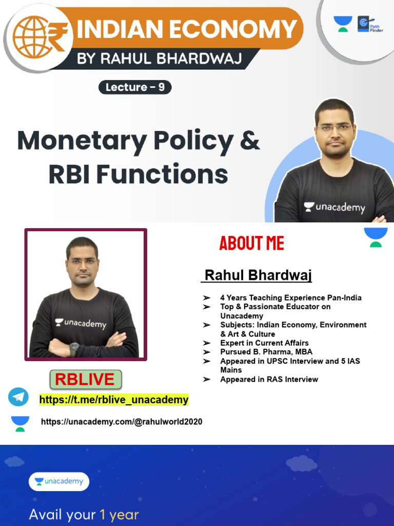 Understanding India's Monetary Policy | PDF | Reserve Bank Of India ...