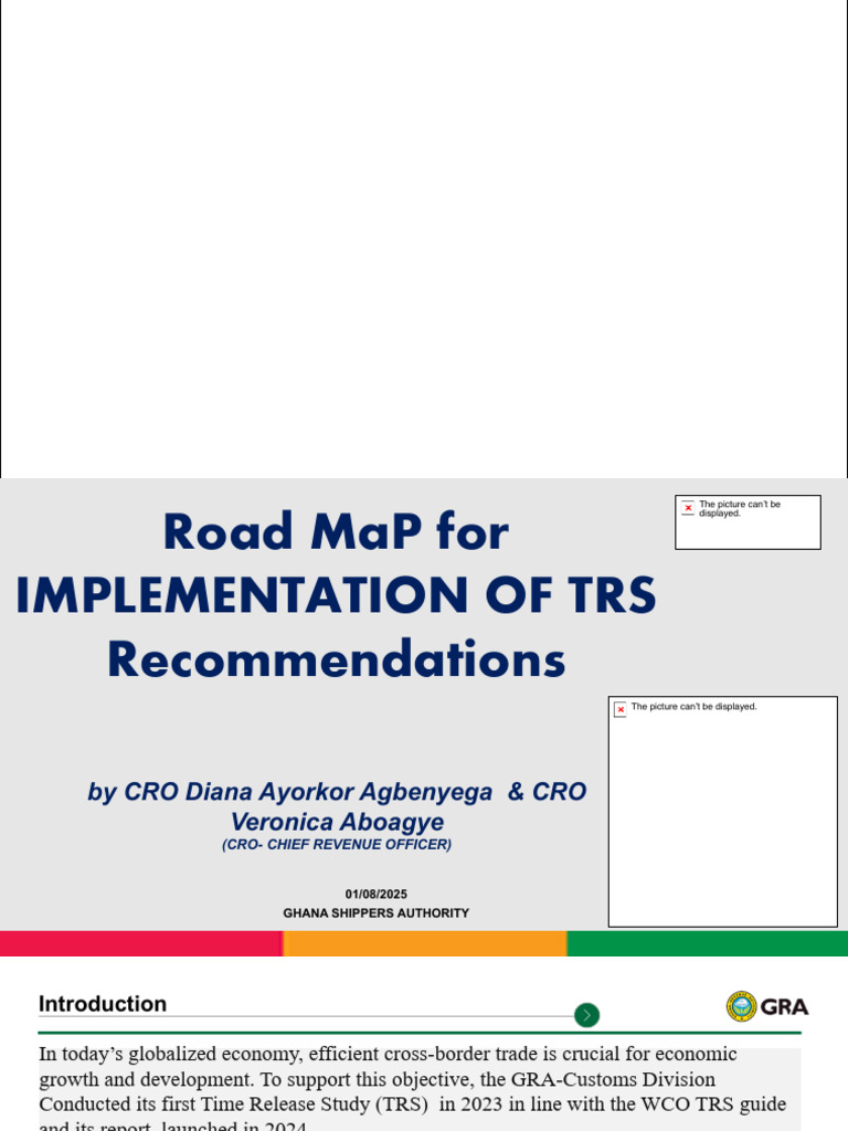 Roadmap To The TRS Implementation | PDF | Customs | Business