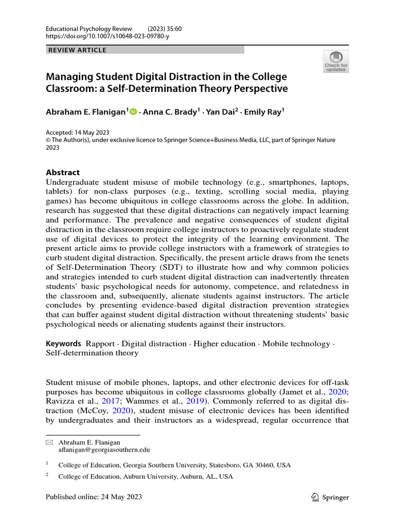 Photo inspiration: Managing Digital Distraction In Classrooms Pdf Photo Inspiration