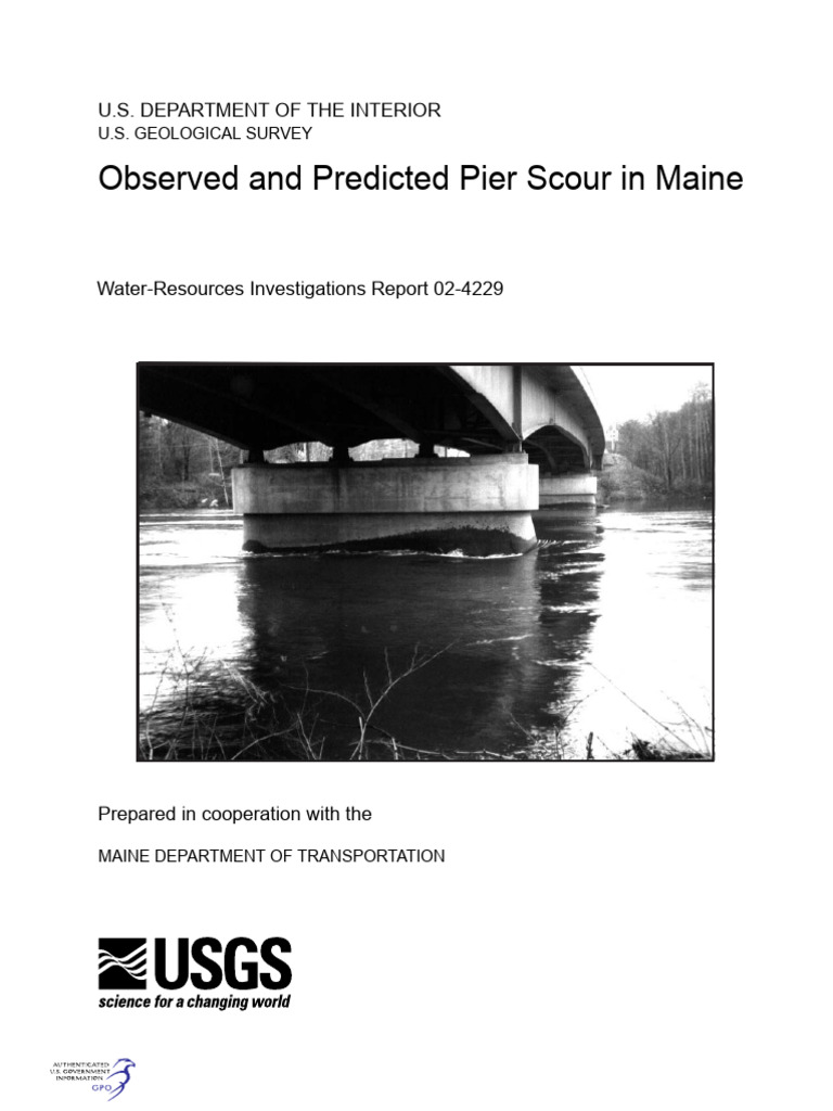 Maine Pier Scour Analysis Report | PDF | Earth Sciences