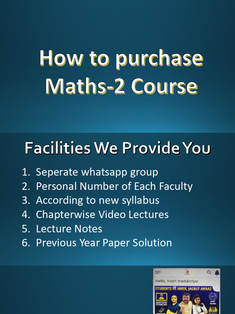 Buy Maths-2 Course: Step-by-Step Guide | PDF