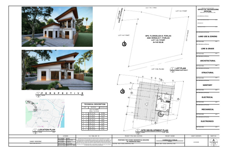 Proposed Two-Storey Building Plan | PDF